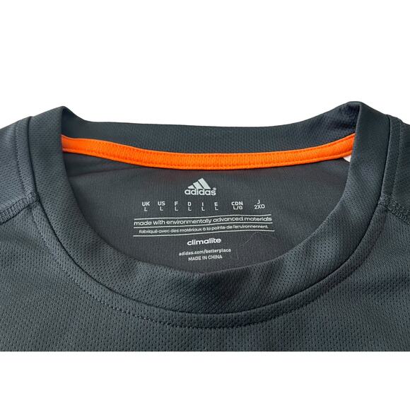 ADIDAS CLIMALITE SHORT SLEEVE T-SHIRT, WOMENS, L, SMOKEY GREY, ACTIVEWEAR - Picture 2 of 12